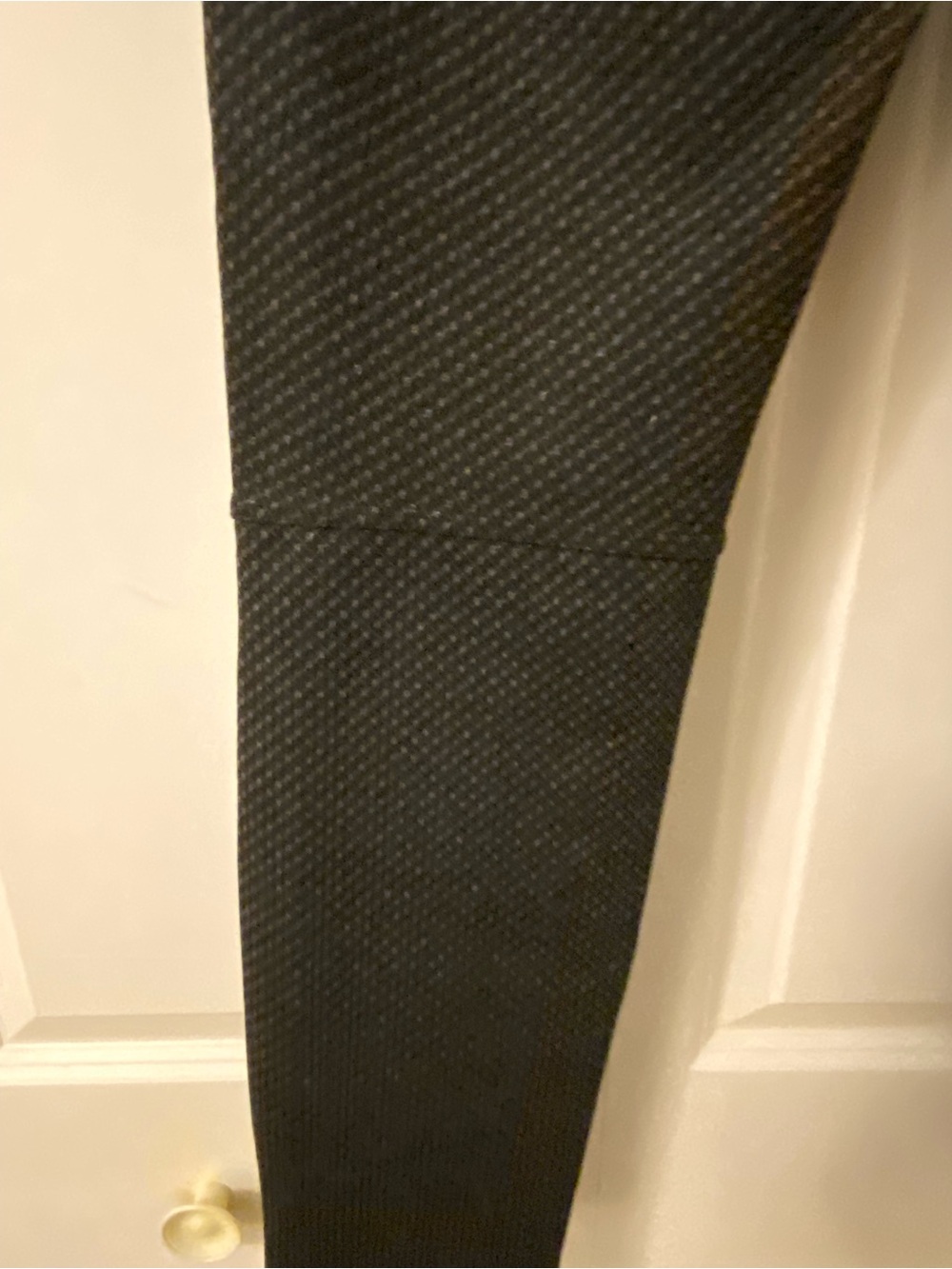 Dotted Black Textured Knit pull on dress pants - Picture 4 of 6